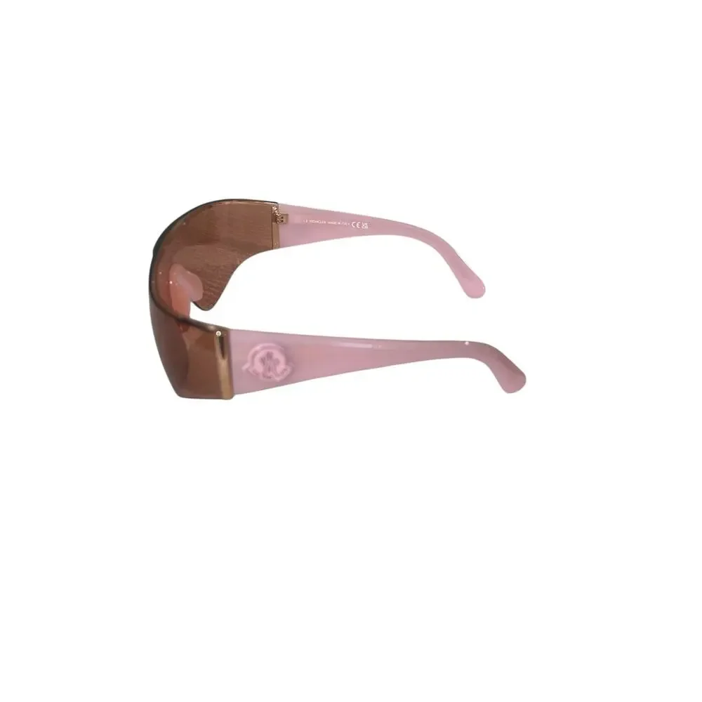 Authentic Moncler Ombrate ML0247 72E Pink and Gold Frames Smoky Lens Sunglasses